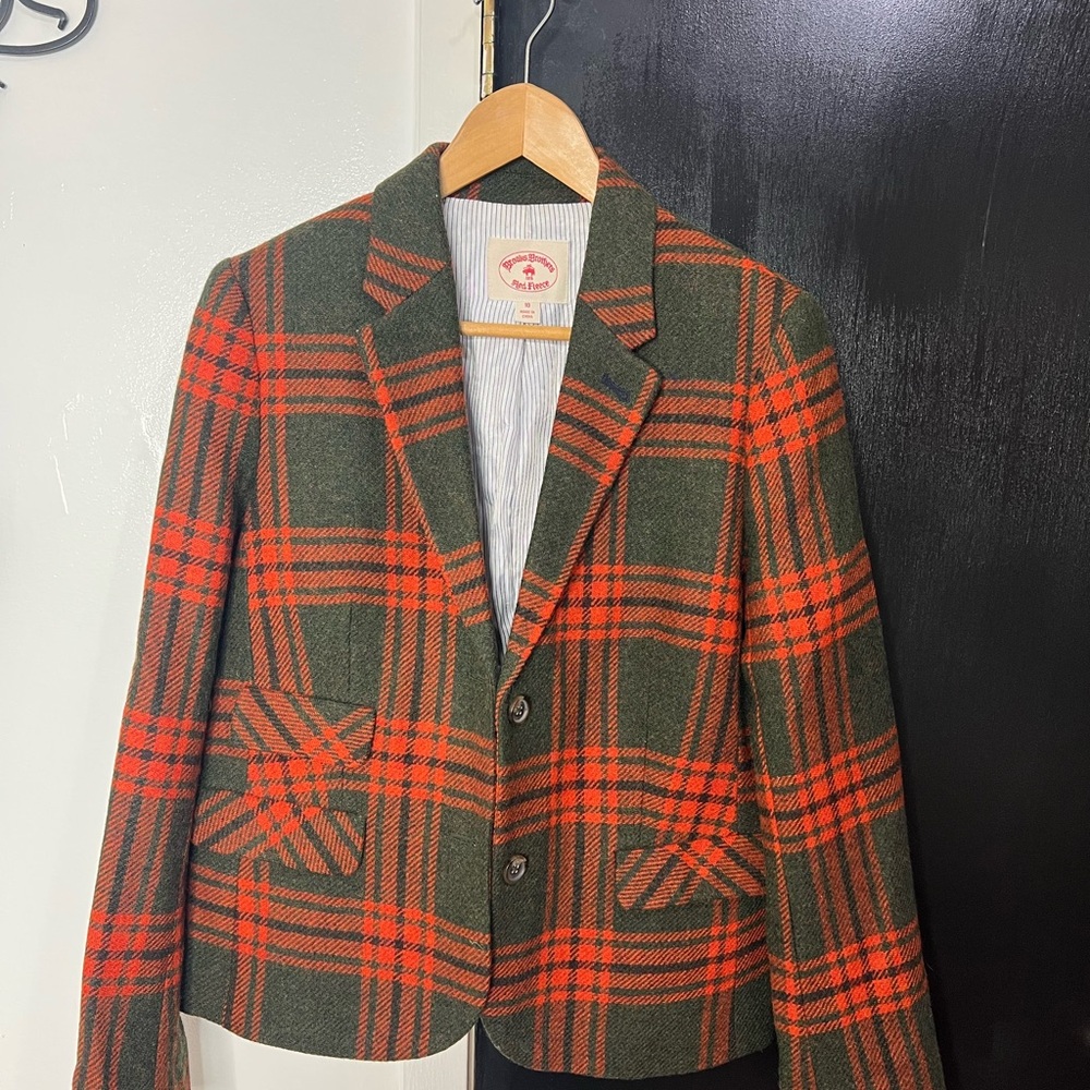 Brooks Brothers Red and Green Plaid Blazer